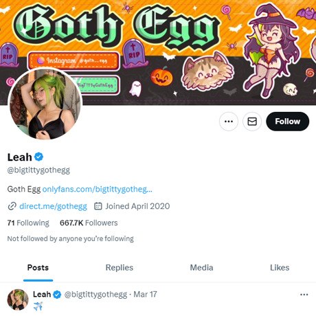 BigTittyGothEgg Twitter