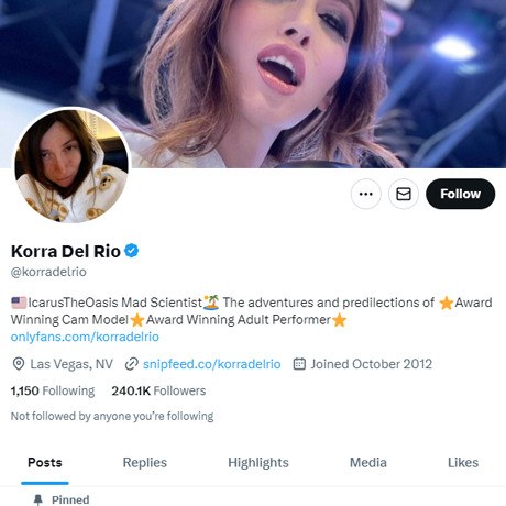 Korra del Rio Twitter (TS)