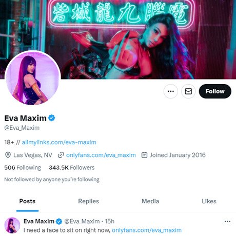 Eva Maxim Twitter (TS)