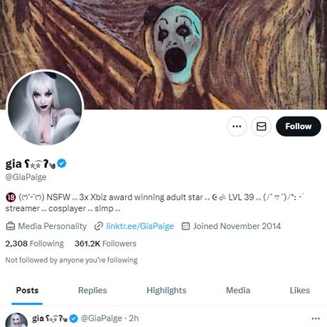 Gia Paige Twitter