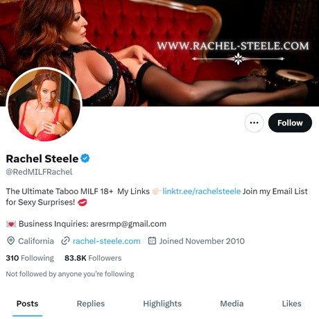 Rachel Steele Twitter