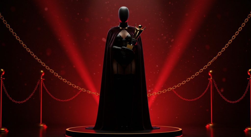 Goddess Lilith scores big with 2 XMA Creator Awards noms for Fetish Streamer and Trans Collab Clip. Vote now and see her dominate!