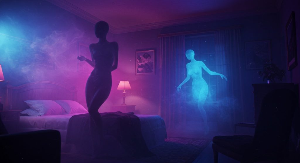 Futanari XXX's "Hauntings Part 1" blends futa terror and ghostly possession in a haunted hotel. Shelena and Ashby Winter star in this wild Hentaied PRO scene.