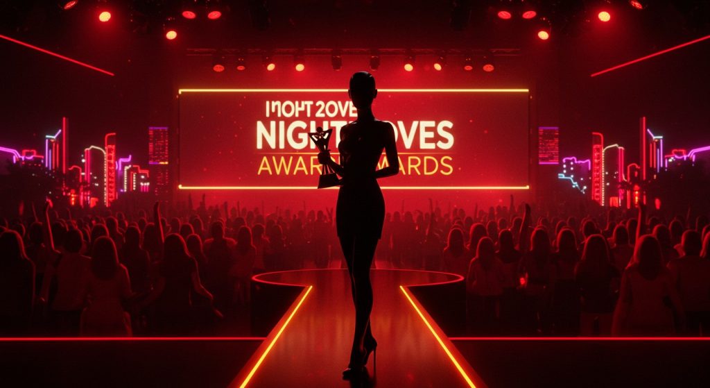 Charlotte Sins urges fans to #rockthevote for her Best Girl/Girl Performer nomination at the 2025 NightMoves Awards. Vote now and help her win!
