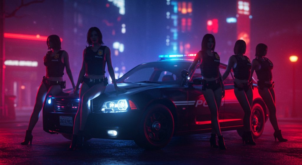 Cory Chase stars in Taboo Heat's wild Beat Cops, a reverse anal gangbang with Amiee Cambridge, Melanie Hicks, and Rae West. Stream now!