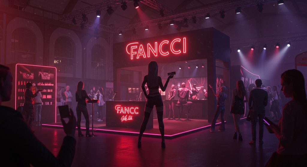 Texas Patti, MILF legend, rocks Venus Berlin 2025 at Fancci's mega booth. Signings, selfies, and stage action await fans Sep 25-28!
