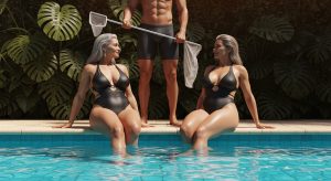 Rachel Steele, Rachael Cavalli in BBC Pool Boy Threesome